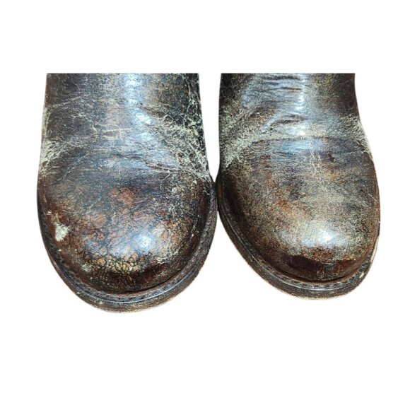 Sendra Engineer Boots 8601 Women’s 7 Brown Distressed Leather Goodyear Welt - Picture 3 of 14